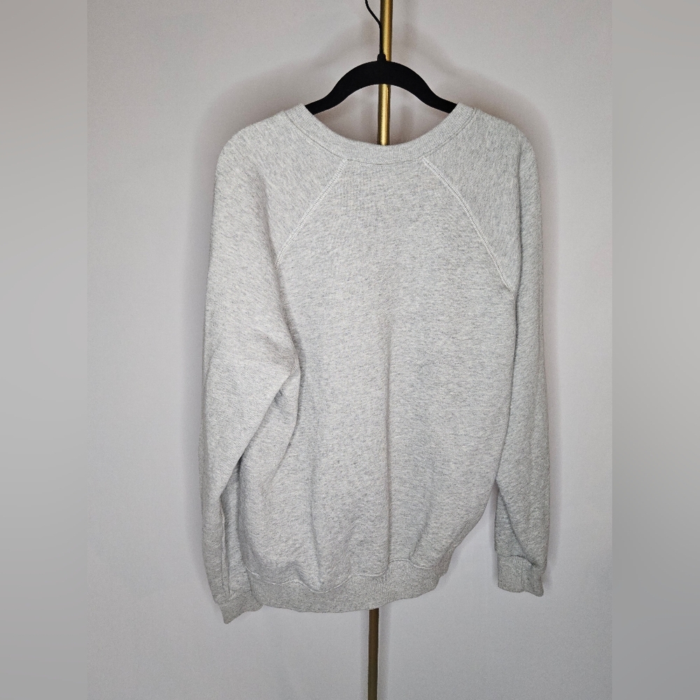 Disney Mickey Mouse Disneyland Heather Gray Raglan Sweatshirt - Picture 2 of 6